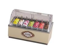 KiBcsLic Mostrador de Helados en Miniatura, Minicocina, Micropaisajismo, Decoración para Principiantes, Minicocina para Adultos, Albaricoque, Individual