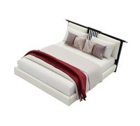 KiBcsLic Muebles de Casa de Muñecas, Cama, Mesa de Arena, Decoración de Escena, Escala 1/20, Modelo de Cama Doble Artesanal Clásica, Muebles Chinos en Miniatur, Estilo a