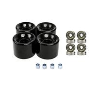KiBcsLic Pack de Ruedas Profesionales Largas para Patines de 60 Mm, Dureza 78A, con Rodamientos Y Espaciadores para Ruedas Cruiser, Cubierta de Oro Negro