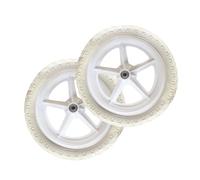 KiBcsLic Par de Ruedas de Bicicleta de 12 Pulgadas para Bicicletas de Equilibrio para Niños, Construcción Sólida con Cámara Interior de Espuma EVA, Blanco