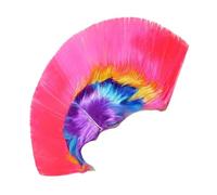 KiBcsLic Peluca sintética para baile de máscaras, carnaval, fiesta elegante y festival, Rosa