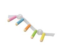 KiBcsLic Percha de Madera con Ventosa para Loros, Juguete para Periquitos, Soporte para Recortar, Escalera de Madera para Pájaros, Estilo un