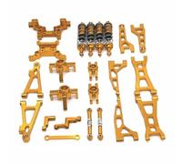 KiBcsLic Piezas de Actualización para Coche RC 1/16 Ligero Kit de Actualización Metal para Coche RC Amortiguadores Hidráulicos Todoterreno, Gold