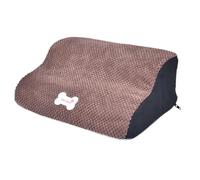 KiBcsLic Rampa para Mascotas, Escalones para Perros, Suave Pendiente, Resistente a Arañazos, para Sofá Cama, con Esponja de Alta Densidad para Sillas, Sofá, Cama, Perros M, Café 15 cm de Altura.
