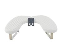 KiBcsLic Reposabrazos para Uñas con Soporte para Teléfono, Herramienta de Manicura en Forma de U, Cojín Cómodo Y Antideslizante para Mesa de Manicura, Blanco