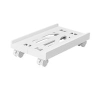 KiBcsLic Soporte CPU Ajustable con Ruedas Giratorias Base Ventilada para Torre de Computadora Soporte Móvil de Material Y Acero Inoxidable Adecuado para EST, Blanco