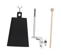 KiBcsLic Soporte de percusión para cencerro, piezas para batería, accesorios de 6", cencerro de percusión manual ajustable con abrazadera, D Set