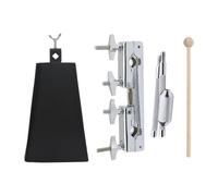 KiBcsLic Soporte de percusión para cencerro, piezas para batería, accesorios de 6", cencerro de percusión manual ajustable con abrazadera, B Set