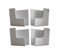 KiBcsLic Soporte para báscula de pared, 2 pares, para básculas corporales y digitales, montaje adhesivo sin taladros, ahorra espacio para baño y gimnasio - 7,2 x 3,6 cm, Blanco