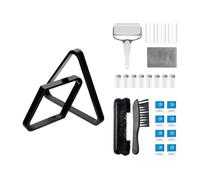 KiBcsLic Soporte para Bolas de Billar, Recolector de Bolas, Soporte Triangular para Bolas de Billar, Rodillo para El Cabello, Triángulo para Mesa de Billar, Negro