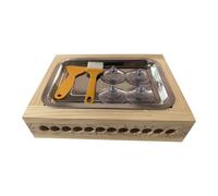 KiBcsLic Tabla para Hacer Albóndigas, Creativa, Hecha a Mano, de Madera, Herramienta de Cocina para Cocinar en Casa O Restaurante, 19 mm