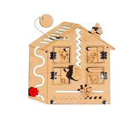 KiBcsLic Tablero de Actividades de Madera, Accesorios de Bricolaje, Aprendizaje de Habilidades Básicas, Juguete Interactivo para Padres E Hijos, Tablero de Act, casa