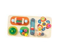 KiBcsLic Tablero de Actividades de Madera, Juguete Rompecabezas Inteligente para Niños Pequeños de 1 a 3 años. Ideal para Viajes.