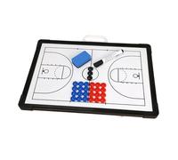 KiBcsLic Tablero de Entrenamiento de Baloncesto con Material de Aluminio Tablero para Estrategias Doble Cara Marcador Portátil Adecuado para Entrenami, con Asa