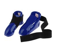 KiBcsLic Taekwondo Protector de Pies para Artes Marciales Guardias de Empeine Zapatos para Entrenamiento Equipo de Protección con Espuma NBR y PU Adecuado, Azul, XL