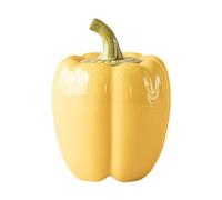 KiBcsLic Tarro de Té Cerámica Recipiente Almacenamiento Hermético Original Manualidad Chile Adecuado para Banquete de Té Sala de Estar Colección, Amarillo, Individual