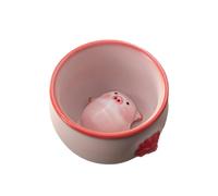 KiBcsLic Taza de Té de Cerámica con Figura de Mascota para Uso en Restaurantes Y Oficinas, tal como se describe, 160 Ml