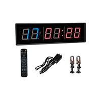 KiBcsLic Temporizador Deportivo Reloj Cronómetro de Intervalos con Pantalla LED Grande Función de Y Control Remoto Material de Aleación de Alu