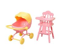 KiBcsLic Trona en Miniatura a Escala 1/12, Juguete para Juegos de rol, Muebles para Casa de Muñecas, Micro, Rosa