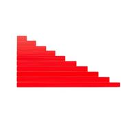 KiBcsLic Varillas numéricas, matemáticas, matemáticas para niños pequeños, Desarrollo manipulativo, Educativo, conteo, Juguetes de Aprendizaje para niños, Rojo