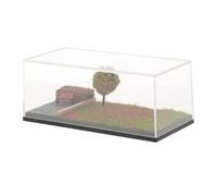 KiBcsLic Vitrina de Coche Fundido a Presión a Escala 1/64 con Vitrina, Escena de Estacionamiento Realista para Colección de Vehículos, Escena de Primavera