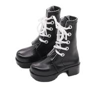 KiBcsLic Zapatos Y Botas para Muñecas en 1: - Genial, Mini, PU, Traje Informal, Modelo en Miniatura para Figuras de Acción Femeninas de 61 Cm de Altura, Negro
