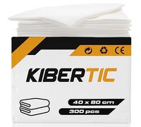 KIBERTIC - 300 Uds Toallas Desechables Spun-Lace 40x80 cm (40g) | Toallas Desechables para Peluquería, Estética, Pedicura y Facial | Blancas Alta Absorción | Pack Profesional para Salón, Spa y Hotel
