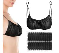 KIBERTIC - Sujetadores Desechables para Mujer - Paquete de 100 Unidades, Color Negro - con Tirantes, para Bronceado con Spray, depilación y tratamientos de SPA.