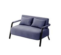 KIBONCY 2-Seater Linen Loveseat Sofa, Modern Mini Couch with Sturdy Metal Frame, Comfortable Small with Throw Pillows for Bedroom Living Room Studio Apartment(A,105cm)