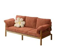 KIBONCY 3-Seater Corduroy Sofa with Solid Wood Frame, Modern Couch with Lumbar Pillows and Legs for Living Room(B,84cm)