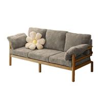 KIBONCY 3-Seater Corduroy Sofa with Solid Wood Frame, Modern Couch with Lumbar Pillows and Legs for Living Room(D,195cm)