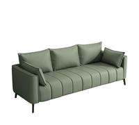 KIBONCY 3-Seater Tech Fabric Sofa,Contemporary Couch,Comfortable with Thick Back Pillows,for Home Office/Living Room(C,200cm)