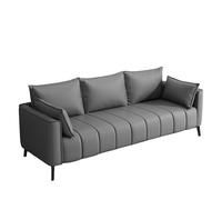 KIBONCY 3-Seater Tech Fabric Sofa,Contemporary Couch,Comfortable with Thick Back Pillows,for Home Office/Living Room(A,200cm)