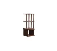 KIBONCY 360° Rotating Display Stand, Multi-Tier Wood Shelf Solid Plant, Vertical Floor Standing Organizer for Home Decor(A)