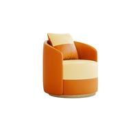 KIBONCY 360° Swivel Leather Ottoman with Backrest, Round Foot Stool Small,Low Coffee Table Footrest,Vanity Chairs for Makeup,for Living Room Bedroom(C)