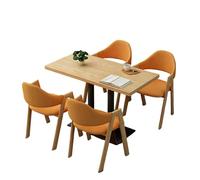 KIBONCY 4-Piece Dining Set Modern 1-Table-4-Chairs Furniture Rectangular Compact Round Table & Chairs for Cafe/Office/Home(H)