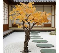 KIBONCY Abedules Artificiales de Gran Escala Estilo Chino for paisajismo: árboles Falsos con Hojas realistas, Ideales for Salas de Estar, vestíbulos o Espacios for Eventos(6mx5m)