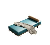 KIBONCY Accent Bench, Chaise Lounge Window Seat - Faux Leather with Cylindrical Pillow, Stable Metal Legs, Non-Slip Design, for Home Decor(E,170x60x42cm)