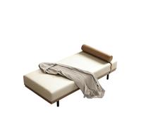 KIBONCY Accent Bench, Chaise Lounge Window Seat - Faux Leather with Cylindrical Pillow, Stable Metal Legs, Non-Slip Design, for Home Decor(C,170x40x42cm)