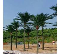 KIBONCY Árbol artificial de algas marinas simuladas, árbol falso de piso a techo, planta verde, árbol de coco para interiores y exteriores, árbol decorativo de 3,5 m