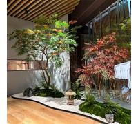 KIBONCY Árbol Artificial Realista de Arce Verde (Acer Palmatum) - Decoración de Interiores y creación de paisajes de Ventanas con vegetación(1.2mx1m)