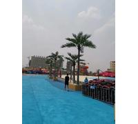 KIBONCY Árbol de algas simulado grande para exteriores, coco tropical simulado, árbol de algas, palmera, árbol simulado para hoteles, centros comerciales, decoración de jardín, 4 m + 5 m