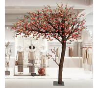 KIBONCY Árbol de Caqui, árbol de Granada de simulación, for Patio de casa, Boda, Porche y Adornos Verdes de balcón(1 * 1m)