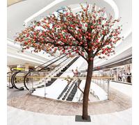 KIBONCY Árbol de Caqui simulado, árbol de Granada de simulación, for Patio de casa, Boda, Porche y Adornos Verdes de balcón(3.5 * 4.5m)