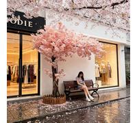 KIBONCY Árbol de Cerezo Artificial de Alta Gama for decoración de Interiores, Ventanas de centros comerciales y escenarios for Bodas(1.5mx1.2m)