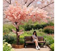 KIBONCY Árbol de Cerezo Artificial de Alta Gama for Uso en Interiores, decoración de Ventanas de centros comerciales y arreglos de Bodas(7mx6m)