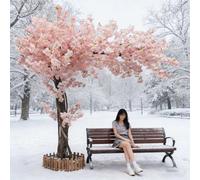 KIBONCY Árbol de Cerezo Artificial Grande de Primera Calidad for decoración de Interiores, Ventanas de centros comerciales y Bodas(1mx0.8m)