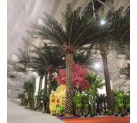 KIBONCY Árbol de coco simulado, árbol de algas marinas, palmera FRP, adorno de vestíbulo, decoración de carretera al aire libre, playa, patio, paisaje, árbol artificial artificial, 6 m