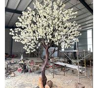 KIBONCY Árbol De Flor De Pera Artificial, Planta Floral De Seda Sintética Grande, Sala De Estar Interior, Decoración De Oficina, Árboles De Flores Falsos Realistas For Eventos De Boda(4mX3.5m)