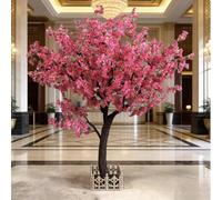 KIBONCY Árbol de Flores Artificiales, árbol Floral Falso for decoración de Fiesta de Boda, Oficina en casa(Pink,1M)
